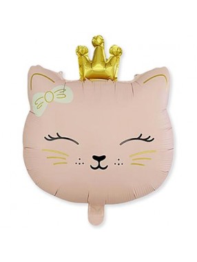 FM Фигура Кошечка с короной розовая