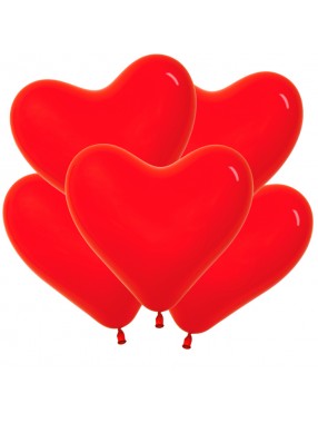 Сердце 16" (Sempertex) Красный,    пастель