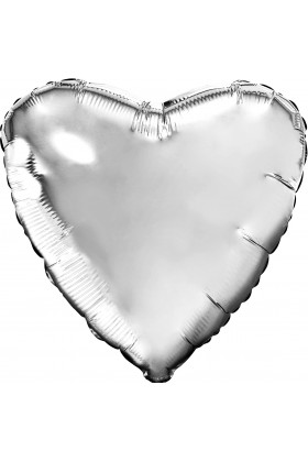 Фольга 32" Сердце серебро