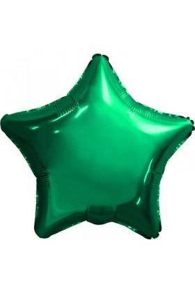 FM Шар Фольга 18" Звезда зеленая (GREEN)