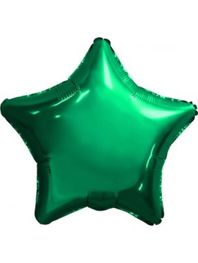 FM Шар Фольга 18" Звезда зеленая (GREEN)
