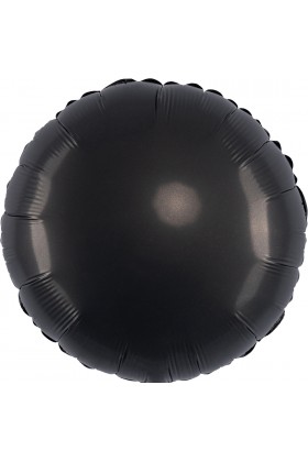 FM Шар Фольга 18" Круг черный (BLACK)