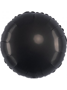 FM Шар Фольга 18" Круг черный (BLACK)