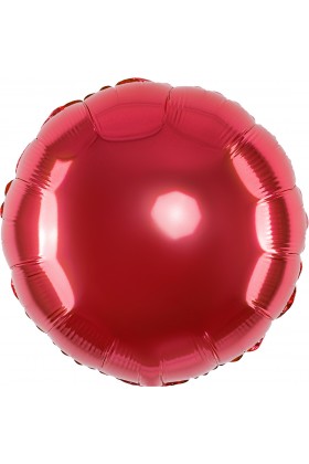 FM Шар Фольга 18" Круг красный (RED)