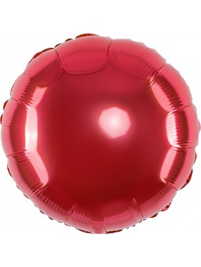FM Шар Фольга 18" Круг красный (RED)