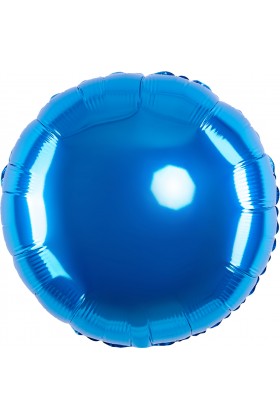 FM Шар Фольга 18" Круг синий (BLUE)