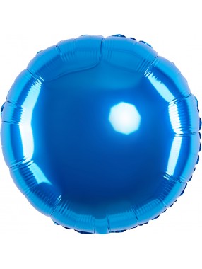 FM Шар Фольга 18" Круг синий (BLUE)