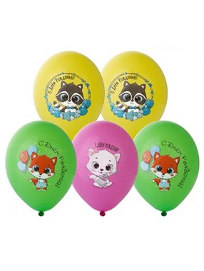 14" (Belbal) шелкография С ДР Зверюшки