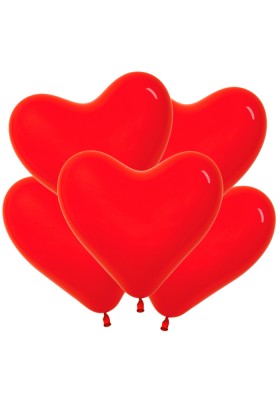 Сердце 12" (Sempertex) Красный, пастель