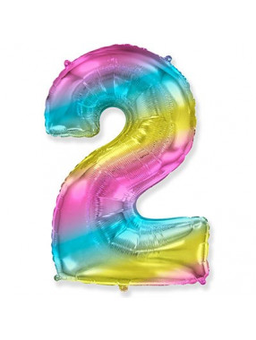 Фигура Цифра 2 радуга 7*Н