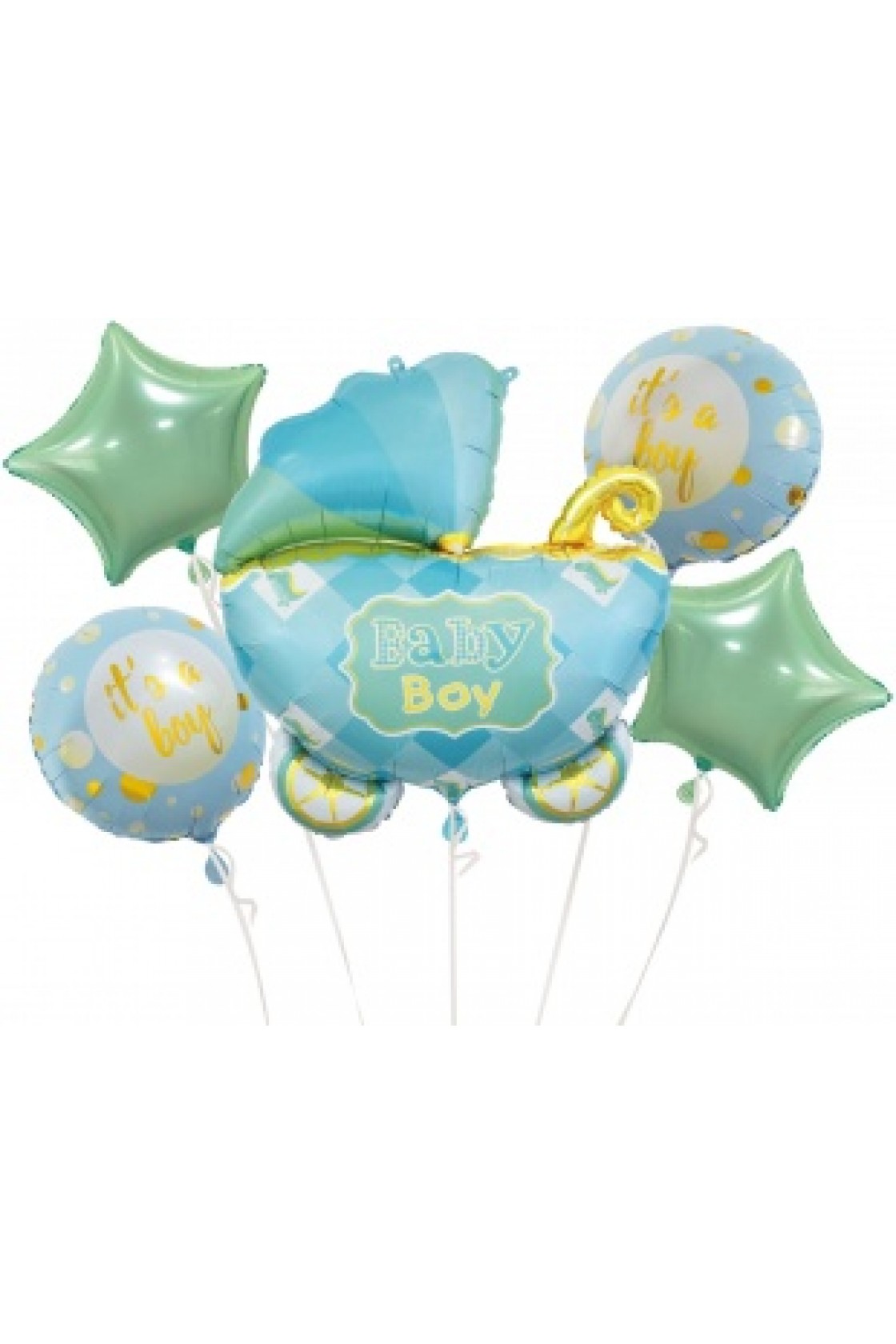 Композиция из воздушных шаров и коробки сюрприз, отличный подарок на День Рождения.