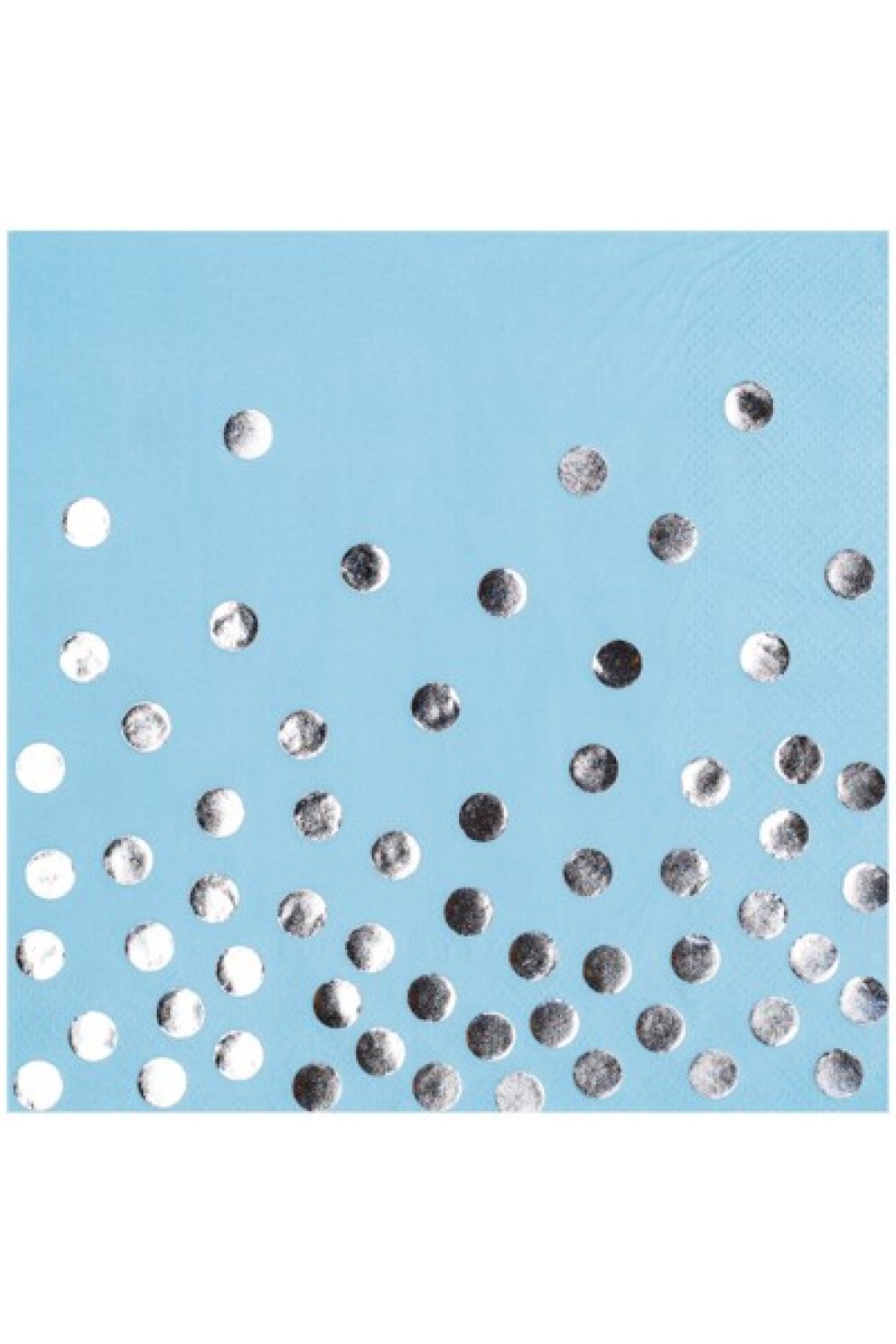 Купить Салфетки Горошек серебро 33*33 / 6 шт в Новосибирске с доставкой