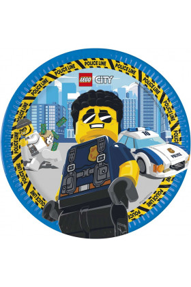 Тарелки 23см LEGO CITY / 8 шт