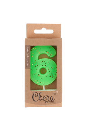 Свеча Цифра неон 6