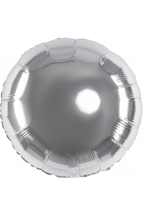 FM Шар Фольга 18" Круг серебро (SILVER)