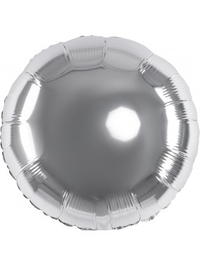 FM Шар Фольга 18" Круг серебро (SILVER)