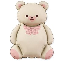 FM Фигура Мишка с бантом бежевый