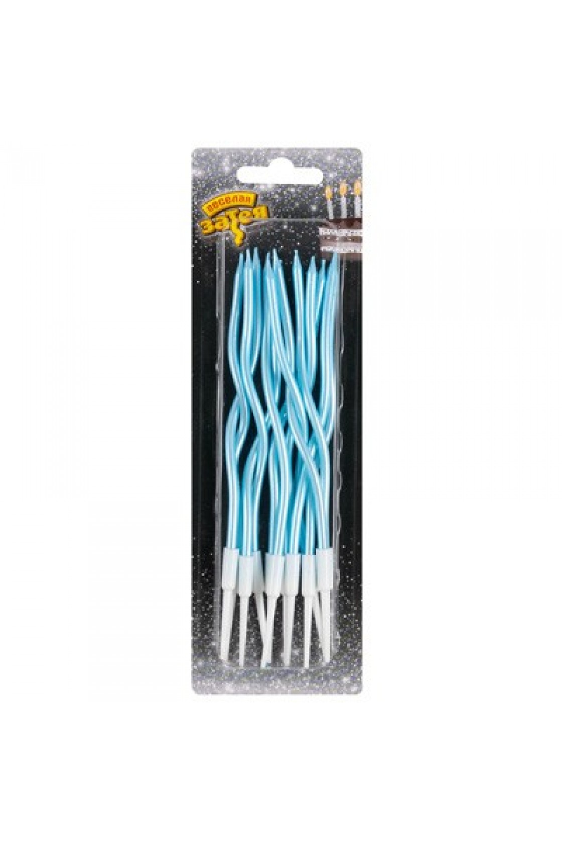 Купить Свечи Волна Голубые 13см/12шт в Новосибирске с доставкой