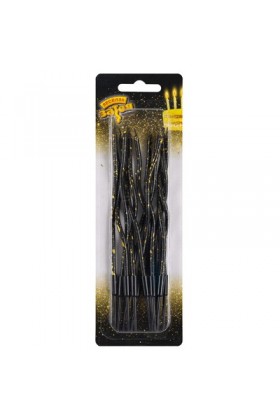 Свечи Волна Черные Искры 13см/12шт