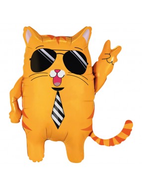 FM Фигура Кот с тюльпанами и шампанским