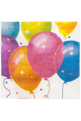 Салфетки Шарики сверкающие  33*33 / 20 шт