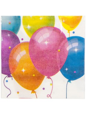 Салфетки Шарики сверкающие  33*33 / 20 шт