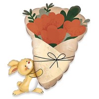 FM Фигура Зайка с букетом