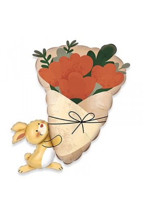 FM Фигура Зайка с букетом