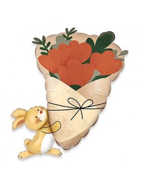 FM Фигура Зайка с букетом