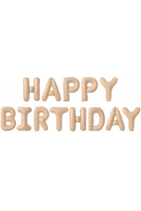 Шар фольга Happy Birthday Карамель буквы
