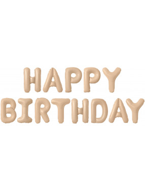 Шар фольга Happy Birthday Карамель буквы